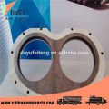 concrete pumping spare part sermac spectacle wear plate and cutting ring with producing